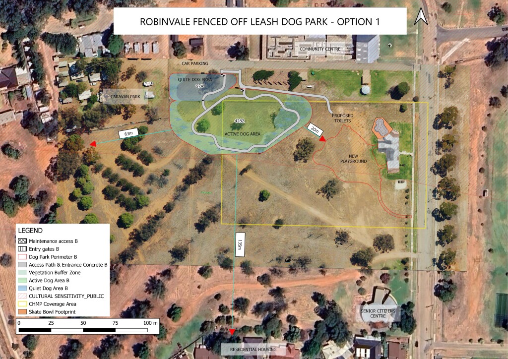 Figure 2: Option 1 Centenary Park Dog Park Site